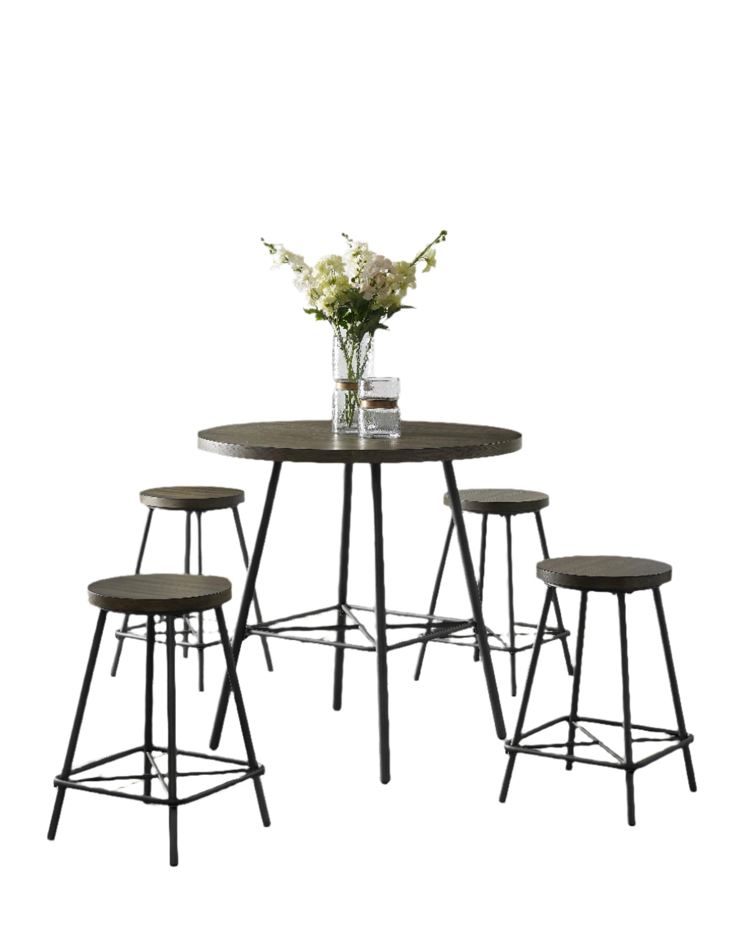 Branson 5 Piece Counter Dining Set (Table + 4 Stools)