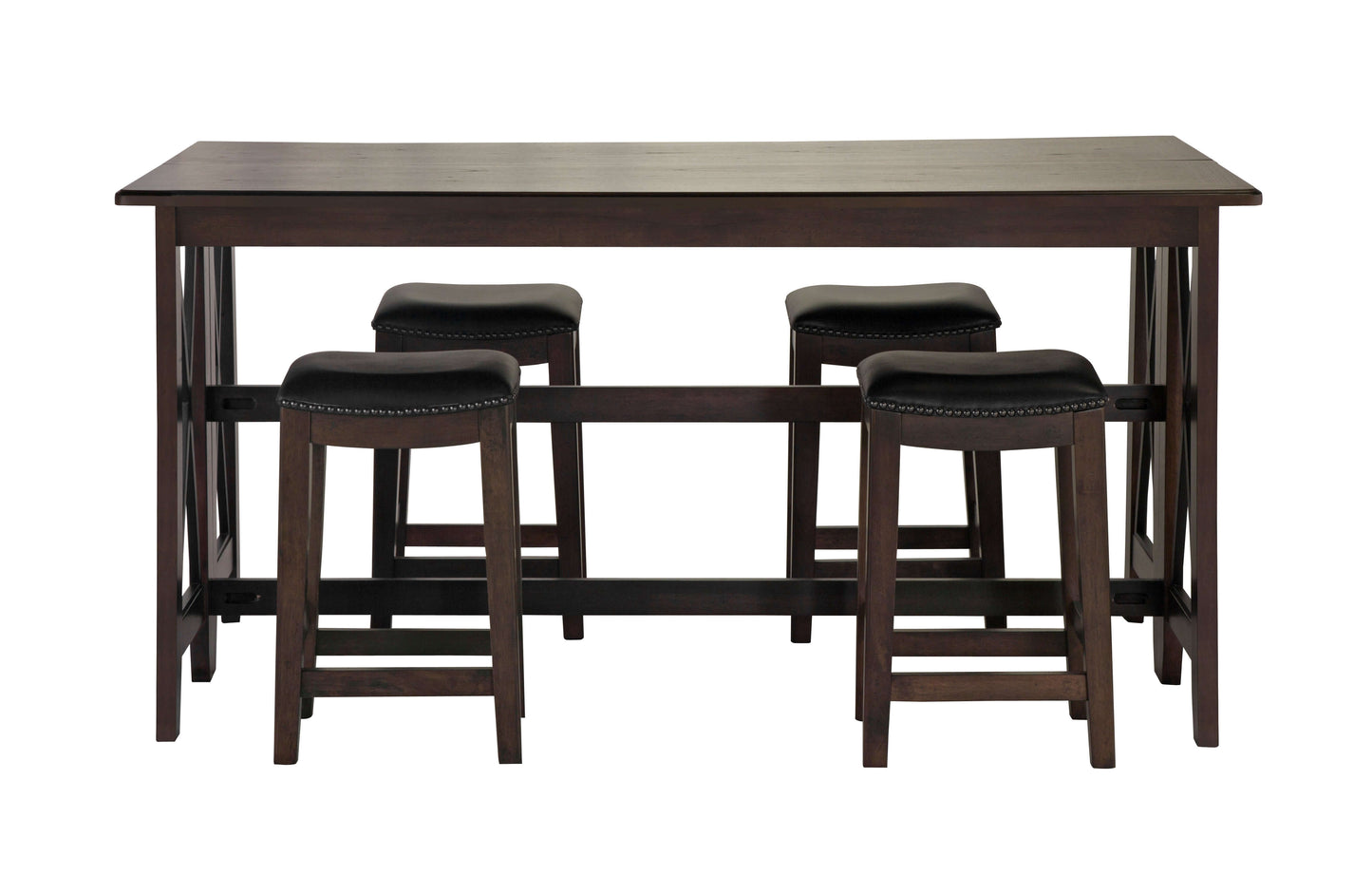 Carmina 5 Piece Drop Leaf Counter Set (Table + 4 Chairs)