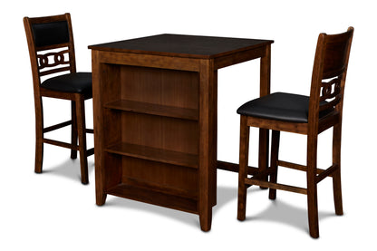 Gia 30" Storage Counter Table Set (Table + 2 Chairs)