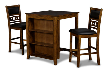 Gia 30" Storage Counter Table Set (Table + 2 Chairs)