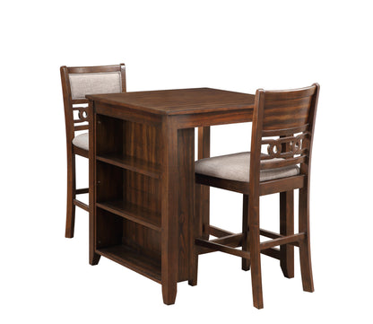 Gia 30" Storage Counter Table Set (Table + 2 Chairs)