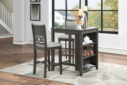 Gia 30" Storage Counter Table Set (Table + 2 Chairs)