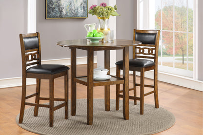 Gia 42" 3 PC Counter Height Drop Leaf Set (Table + 2 Chairs)