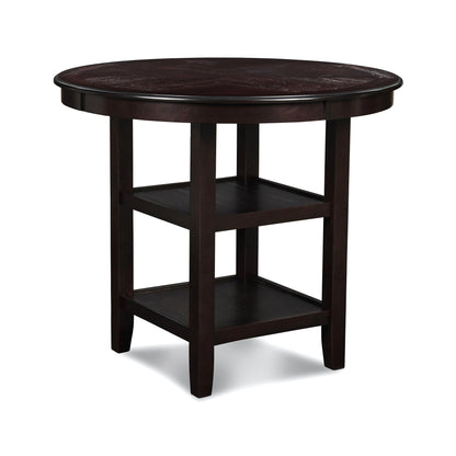 Gia 5-Piece 42" Round Counter Dining Set (Table + 4 Chairs)