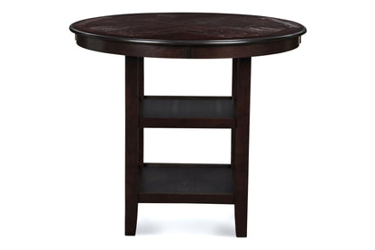 Gia 5-Piece 42" Round Counter Dining Set (Table + 4 Chairs)