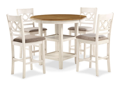 Cori 5-Piece Counter Dining Set (Table + 4 Chairs)