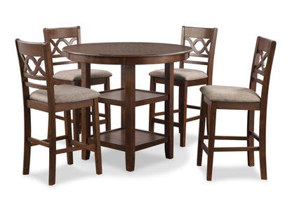 Cori 5-Piece Counter Dining Set (Table + 4 Chairs)