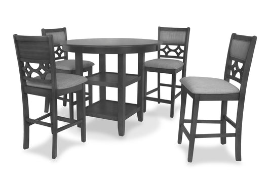 Mitchell 5-Piece Counter Dining Set (Table + 4 Chairs)