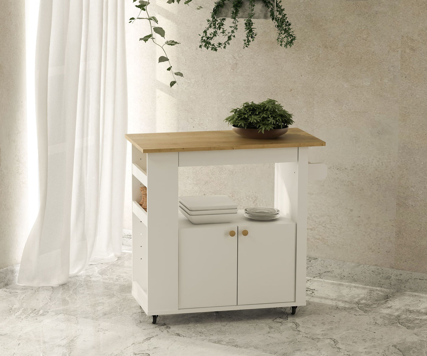 Aston 33.5" Kitchen Cart