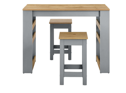 Galley 3-Piece Kitchen Island And Stool Set By Modway