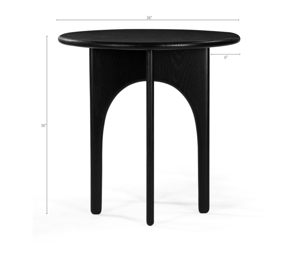 Luna Oak Counter Table – Charcoal