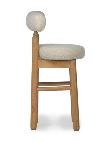 Centro Upholstered Oak Stool – Natural