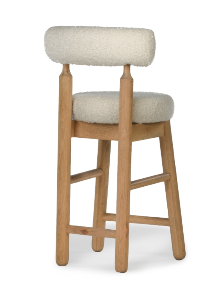 Centro Upholstered Oak Stool – Natural