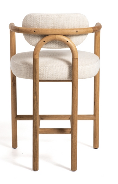 Theodore Upholstered Oak Counter Stool