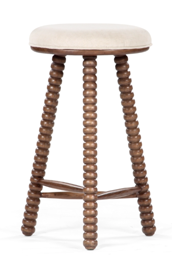 Twist Solid Oak Counter Stool