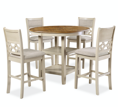 Mitchell 5-Piece Counter Dining Set (Table + 4 Chairs)