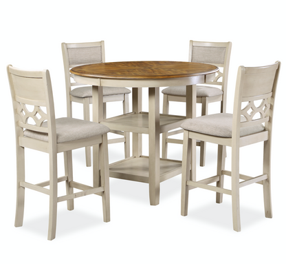 Mitchell 5-Piece Counter Dining Set (Table + 4 Chairs)