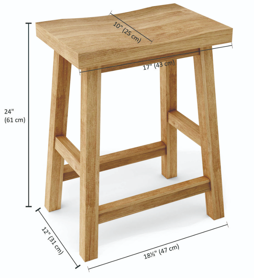 Alpine Rectangular Counter Stool