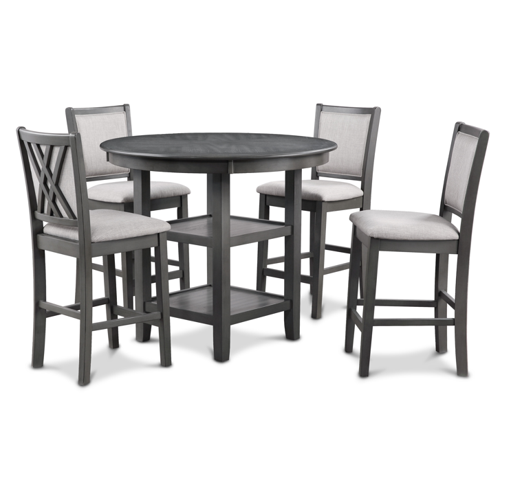 Amy 5 Piece Round Counter Dining Set